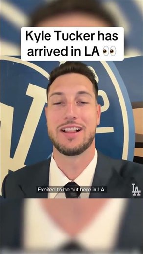 Kyle Tucker has a message for Dodger fans 🍿 (via @dodgers/TT)