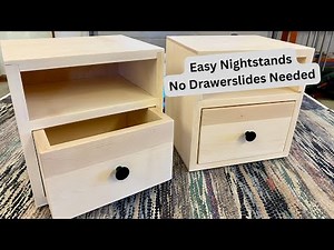 Nightstand with Solid Wood Drawers | Building Easy End Tables