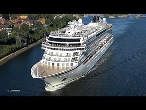 VIKING SUN | spectacular amazing aerial views at her first Kiel Canal passage | 4K-Quality-Video