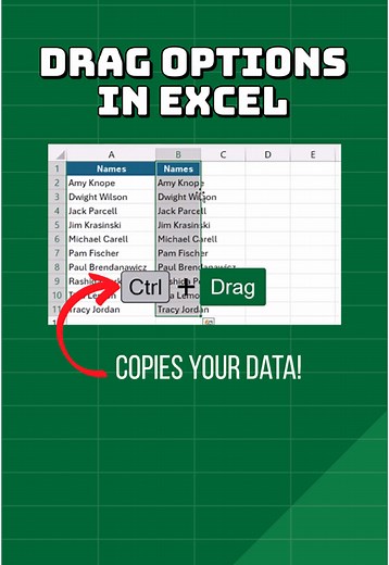 Excel Magic: Ctrl Drag vs Shift Drag Explained