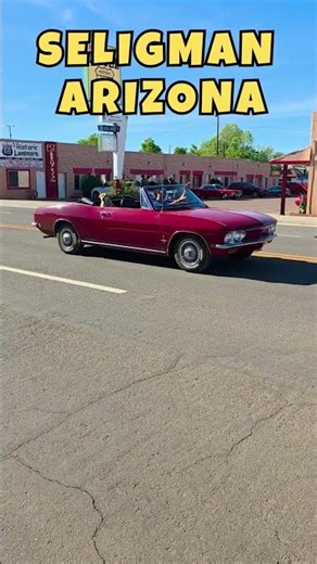 Classic Cars Taking a Cruise down Route 66 in Seligman Arizona
