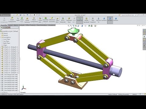SolidWorks Tutorial | Design and Assembly of Car Jack in Solidworks | SolidWorks