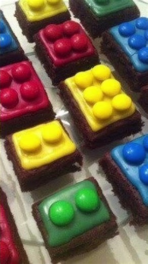 Logo blocks logo brownie #viral #howtomakecakecreamathome