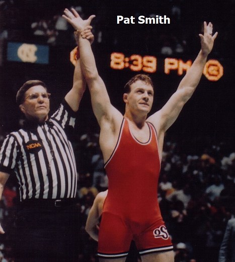 Oklahoma State University's Pat Smith, a Distinguished Member of the National Wrestling Hall of Fame, made history when he became the first four-time NCAA Division I wrestling champion. #LegendsLiveOn Pat won his titles for Oklahoma State at 158 pounds in 1990, 1991, 1992 and 1994, when he was also voted Outstanding Wrestler. He helped OSU win national team titles in 1990 and 1994 and was also a four-time Big Eight Conference champion. | National Wrestling Hall of Fame & Museum