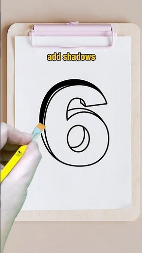 How to Draw 3D Number 6: Easy Step-by-Step Tutorial