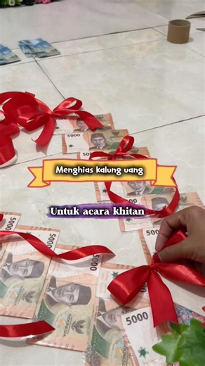 Kalung uang hias untuk acara khitan #shorts