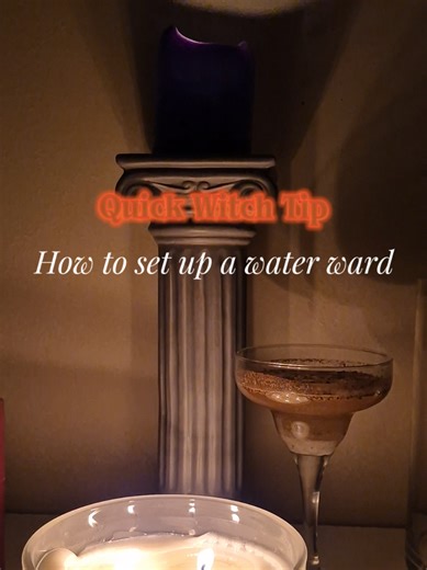 The quickest protection spell you'll ever do 🖤 How to set up a water ward for your home #witchtok #protectionspells #witchtip