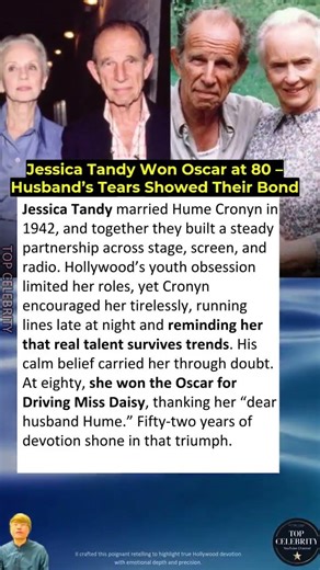 Jessica Tandy Won Oscar at 80 – Husband’s Tears Showed Their Bond