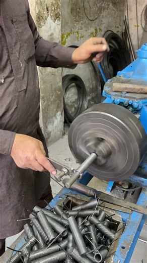 Making a Heavy-Duty Spring on a Lathe Machine | Satisfying Process