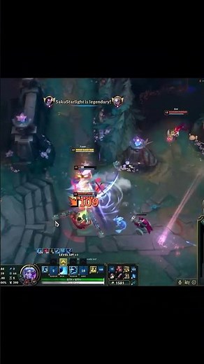 SakuStarlight 1vs5 - Yasuo Moment - League of Legends #shorts