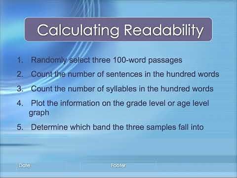 Calculating Readability