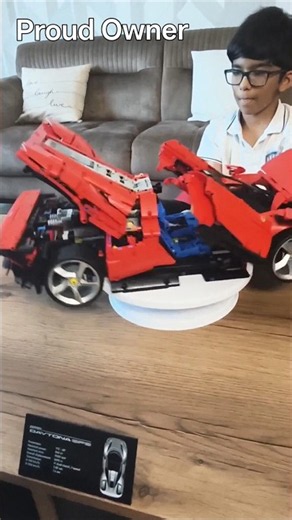 Reveal 🔥| Stunning masterpiece 💫| Lego Ferrari Daytona sp3 🏎️ Proud young builder 💯 Love for Lego ♥️
