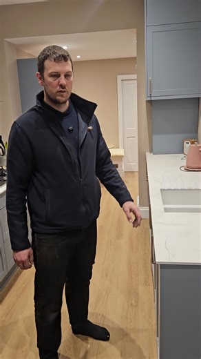 18 reactions | Final kitchen renovation complete for 2025. This customer opted for our Amalfi range in denim, with 12.5mm compact laminate worktops and light LVT flooring. I will put another post up in a couple of days to show the full scope of works. #pauljohnsonkitchensandbathrooms #Dreamkitchen #kitchenrenovation #christmas | Paul johnson kitchens and bathrooms | Facebook