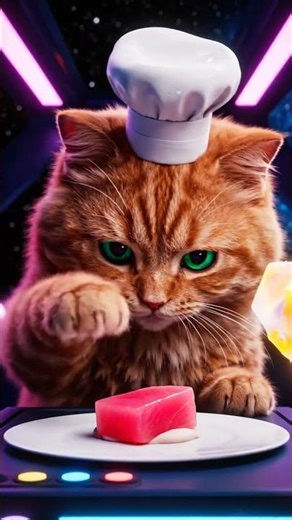 The Galactic Cat Chef Trailer 🚀 #AIGenerated #SpaceCat #Cyberpunk #aishortfilm #cat #scify