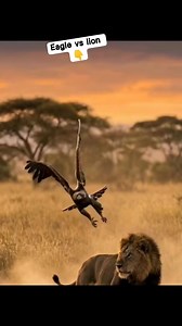 Eagle vs lion 👇 #wildlife | Muhamad Abdul Karim