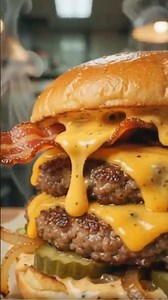 Crispy Bacon Cheese Burger 🥓🍔 Ultimate Crunch!