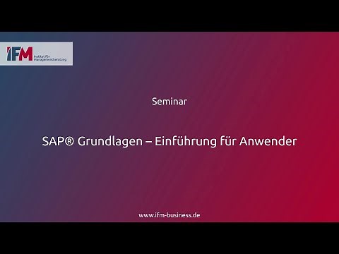 SAP® Grundlagen – Einführung für Anwender | Seminar