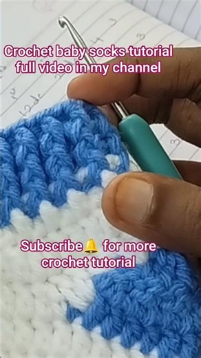 crochet baby socks tutorial full video in my channel#crochet #baby #socks #tutorial #beginners