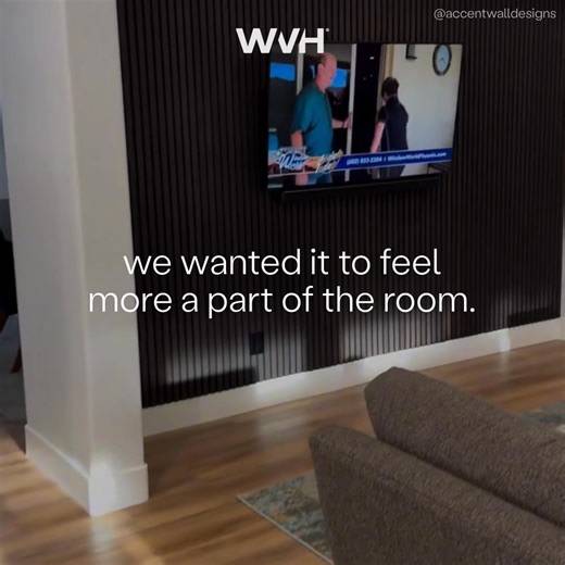 You don’t have to settle for a plain TV wall. With WVH acoustic panels, you can create a space that feels warm, intentional and complete. Easy to install and instantly transformative. Start your upgrade today. | The Wood Veneer Hub USA
