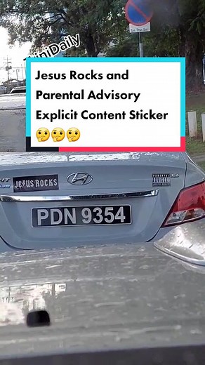Jesus Rocks and Parental Advisory Explicit Content Sticker🤔🤔🤔#voiceeffects #madpeople #funnyvideos #trinidadisnotarealplace #trinidaily #trinidadandtobago