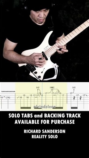 RICHARD SANDERSON REALITY GUITAR SOLO TABS
