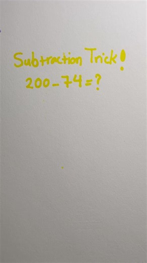 Subtraction trick!🧮