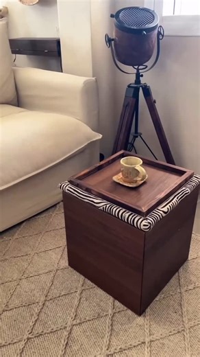 DIY - IKEA Hack | @renovation_with_ole shared this clever IKEA hack turning an EKET cube into a storage ottoman with a reversible top. She cut a board to... | Instagram