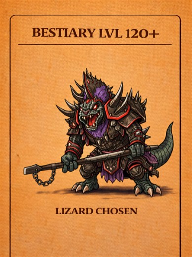 Lizard Chosen Bestiary #tibia #bestiary #oldtibia #tibiaprofit #noticias