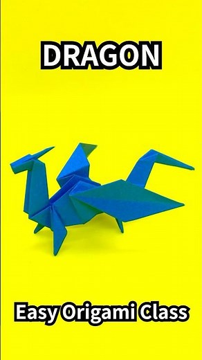 How to make an easy origami dragon #shorts