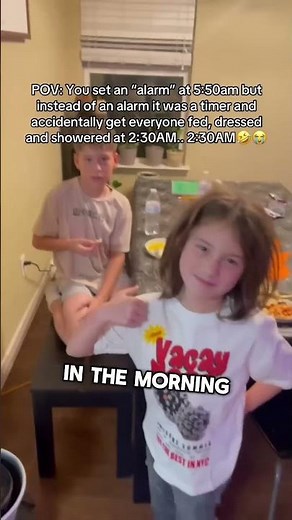 She set a timer instead of alarm and then....