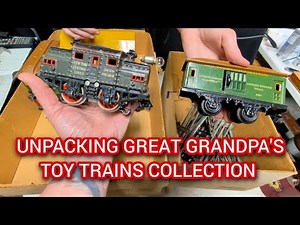 Unboxing Antique Model Toy Trains Vintage Bing Lionel Germany