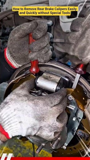 How to Remove Rear Brake Calipers Easily and Quickly without Special Tools #shorts #mechanic