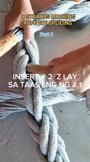 How to Splice 8 Strands Mooring Rope Eye Splicing. #fyp #viewers #ropetutorial #knottying #splicing #SEAMAN # Part 8 | Crisostomo Bilaro