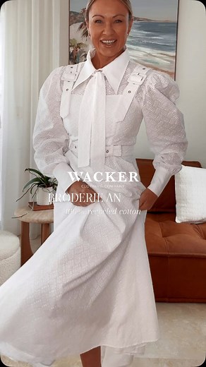 Oh la la - our Broderie Anglaise is so pretty. 100% recycled cotton. Shop the English embroidery gorgeousness now! #broderieanglaise | Wacker Clothing Company