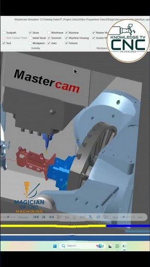 Mastercam 2D Pocket Milling Simulation | Clean Toolpath Preview | Magician of CNC