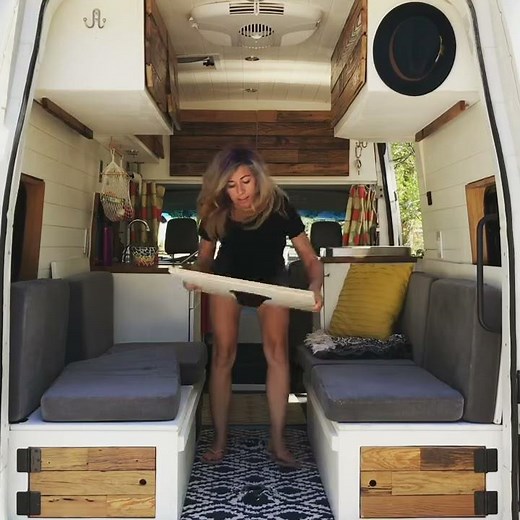 Solo Female Van Life: DIY Camper Van Bed Conversion