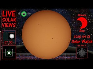 🌞Live Solar Stream – Sunspots & Solar Activity | Real-Time View w/ Relaxing Space Music | 2025-04-13