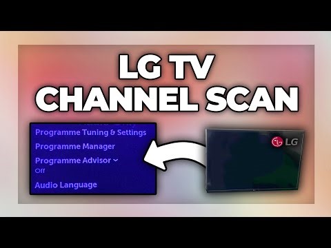 LG TV channel scan - setup programmes Tutorial