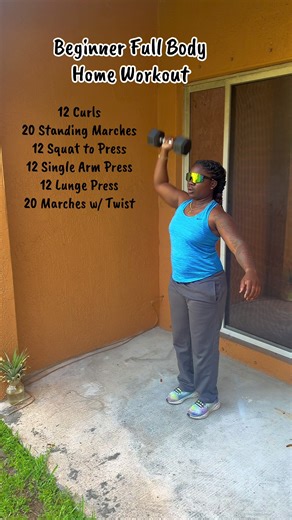Beginner Full Body Home Workout with Dumbbells