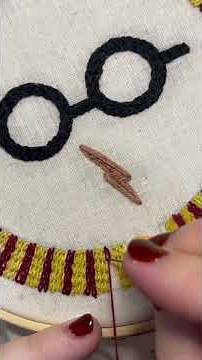 🪄 Harry Potter Embroidery Kit by Deborah Wilding - Glasses, Scarves, and Scar