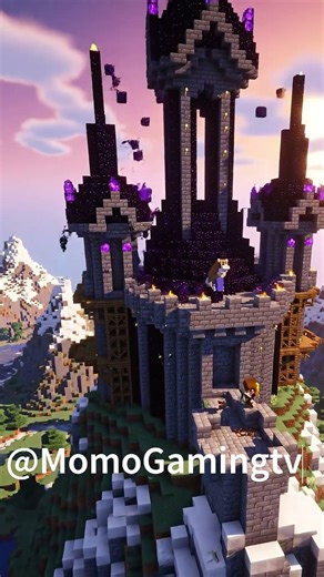 Minecraft Mountain Fortress 4K Time lapse 🏔️🏗️