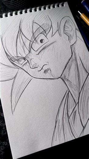 Goku Drawing #art #drawing #anime #animedrawing #goku #dragonball #dragonballsuper #shorts