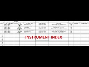 What is an Instrument index? | Detailed design | Instrumentation | Engineering consulting