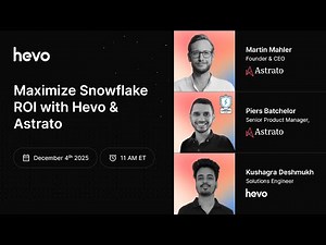 Maximize Snowflake ROI with Hevo & Astrato