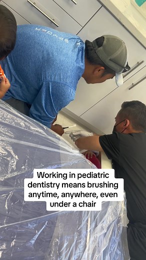 The way Dr. Danny’s patient thought he was invisible and shielded by the chair during his dental check up #dentalhumor #pediatricdentistry #fyp #dentaltok #dentalassistant #dentalhygienist #dentistry