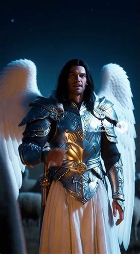 Archangel Gabriel appears to the shepherds.