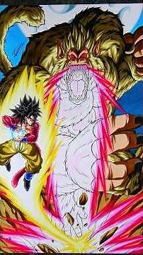 Drawing GOKU SSj4 vs GOLDEN OOZARU #shorts