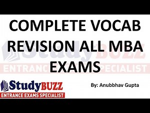 Complete Vocabulary revision for NMAT, SNAP, TISS, CMAT, IIFT, CET,SRCC, MAT exams | Important Vocab
