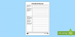 Procedural Recount Writing Template