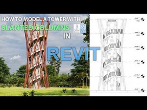 hour glass shape or squeeze shape tower - tornado tower - slanted column in revit